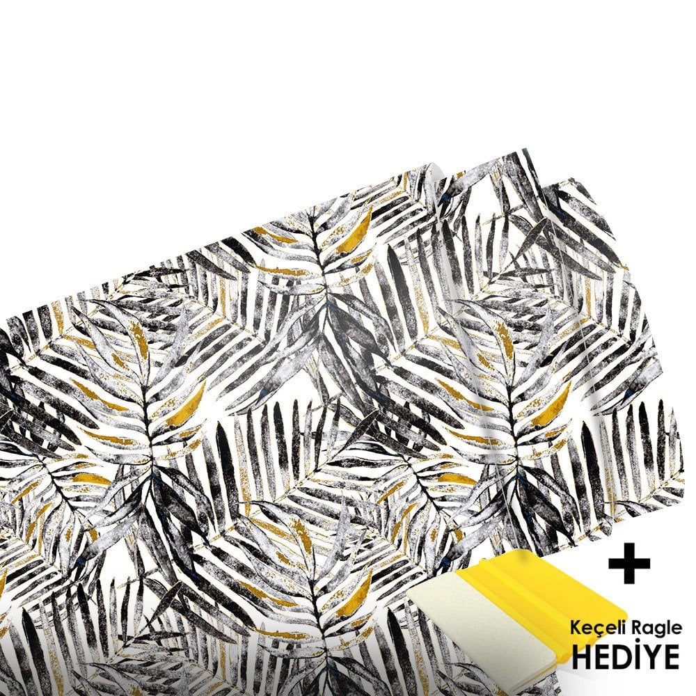 Olive Gold Leaf Araç Kaplama Folyosu (Laminasyonlu) 152cm x 1m