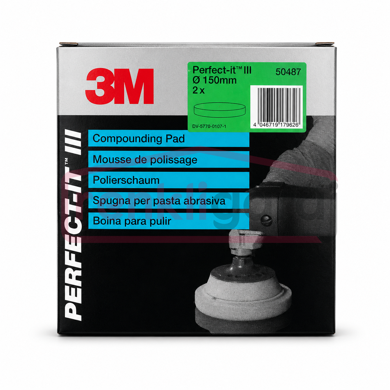 3M GREEN FLAT FOAM PAD 150MM/YEŞİL PASTA SÜNGERİ