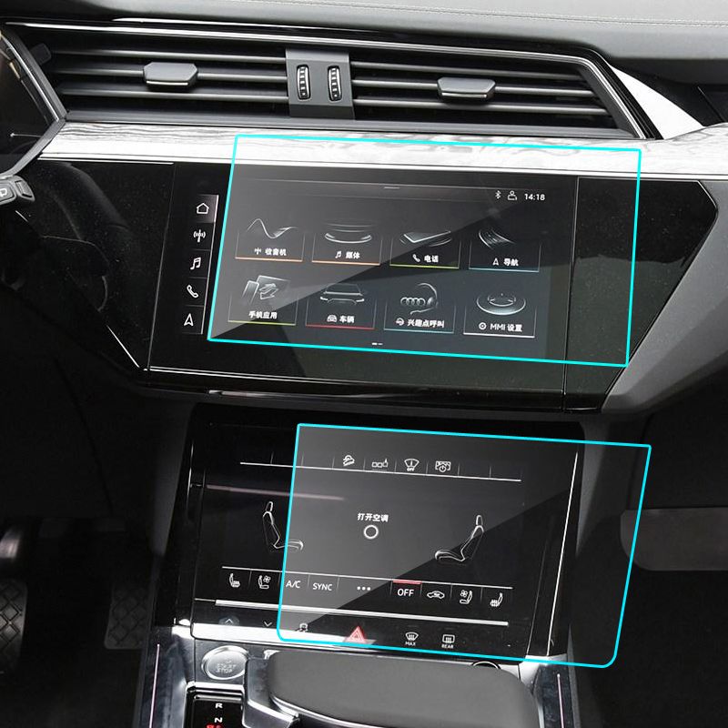AUDİ Q8 2020 MULTİMEDYA VE KLİMA EKRAN KORUMA FİLMİ (3 ADET)