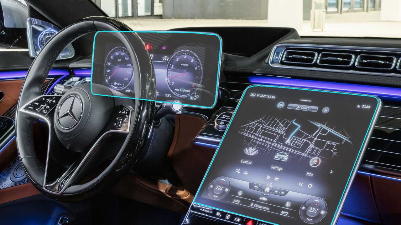 Mercedes S400-S500 Poliüretan Ekran Koruma Filmi (5 Adet)