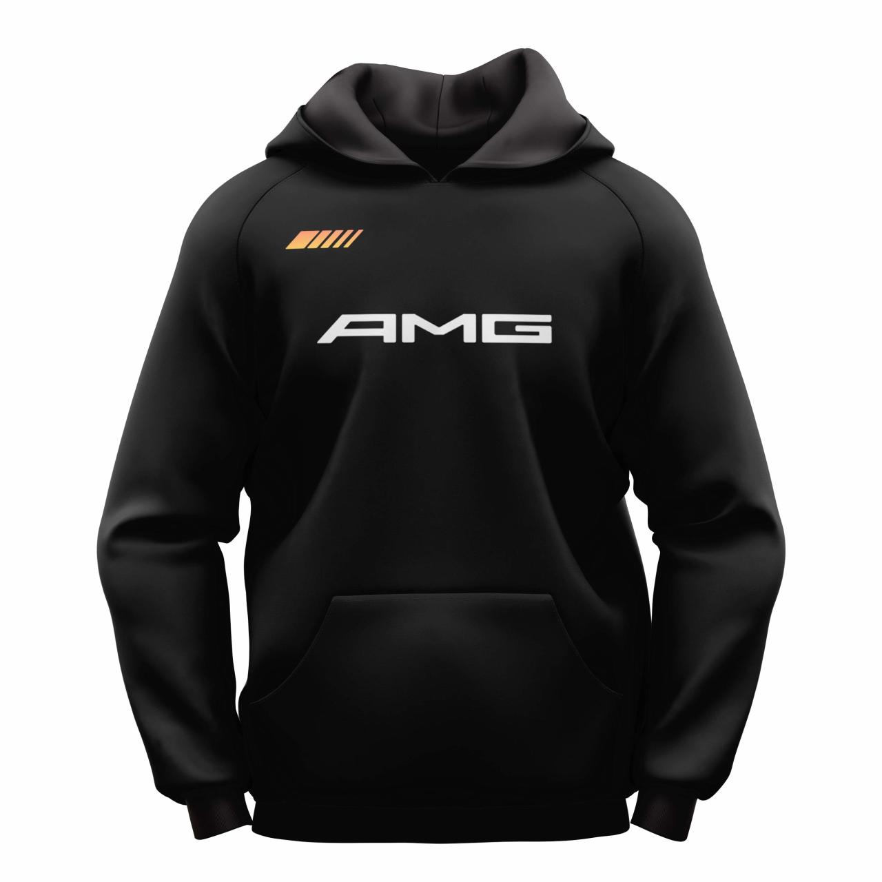 Amg Siyah Kapşonlu Sweatshirt