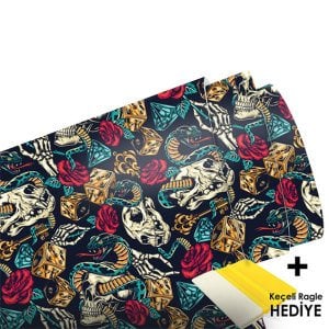 POKER SKULL METRELİK ARAÇ KAPLAMA FOLYOSU (LAMİNASYONLU)