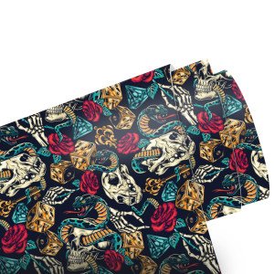 Poker Skull Metrelik Araç Kaplama Folyosu (Laminasyonlu) 152cm x 1m