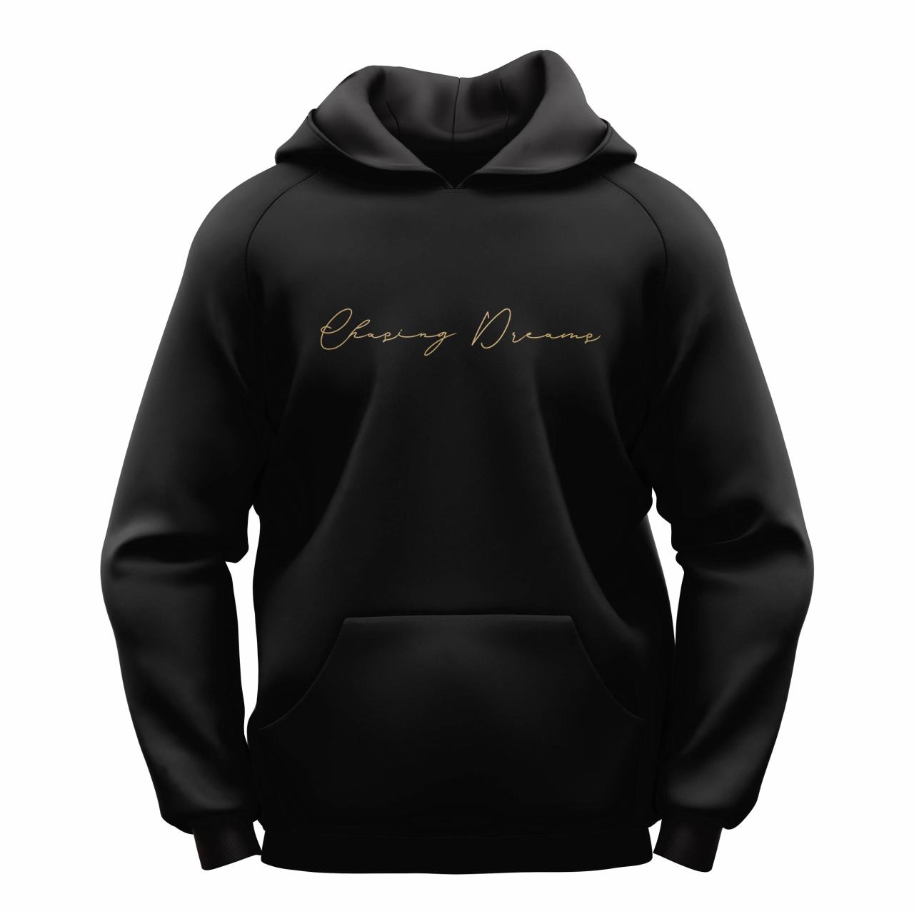Chasing Dreams Siyah Kapşonlu Sweatshirt