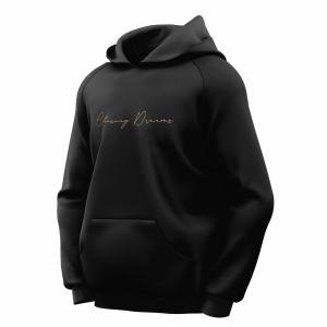 Chasing Dreams Siyah Kapşonlu Sweatshirt