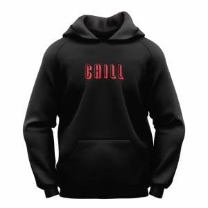 Chill Siyah Kapşonlu Sweatshirt