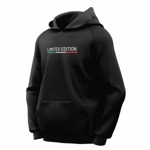 Limited Edition Siyah Kapşonlu Sweatshirt