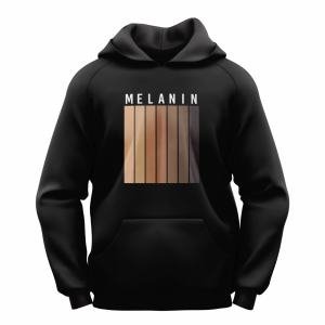 Melain Siyah Kapşonlu Sweatshirt