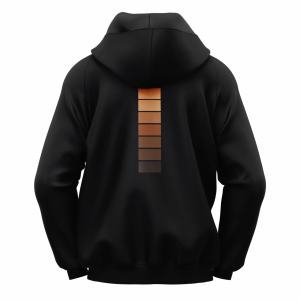 Melain Siyah Kapşonlu Sweatshirt