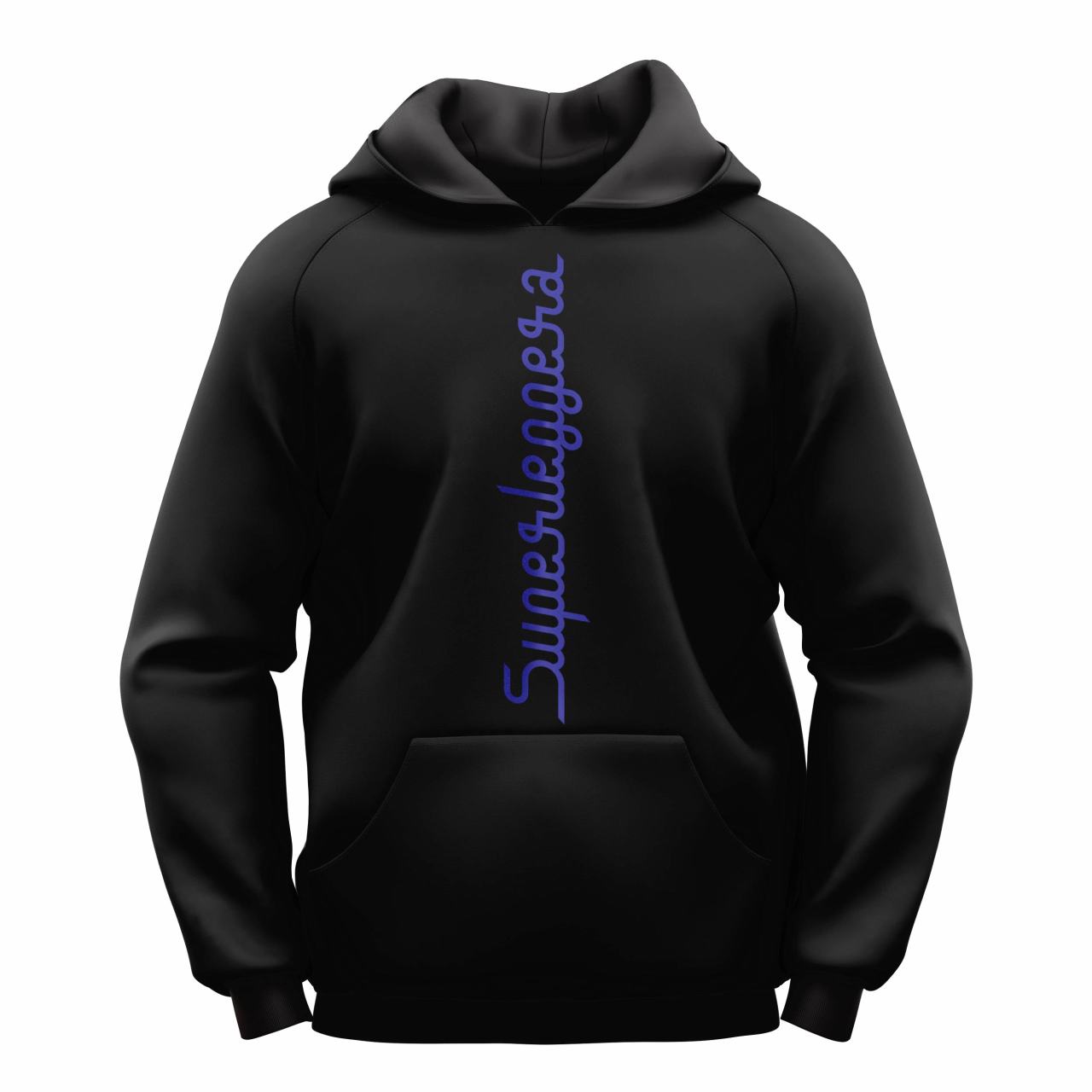 Superleggera Siyah Kapşonlu Sweatshirt