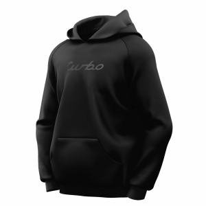 Turbo S Siyah Kapşonlu Sweatshirt