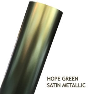 AVERY SATIN METALLIC HOPE GREEN 152cm x 15m