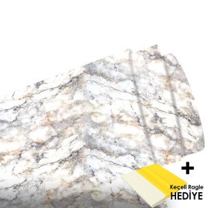 White Marble Metrelik Araç Kaplama Folyosu (Laminasyonlu)