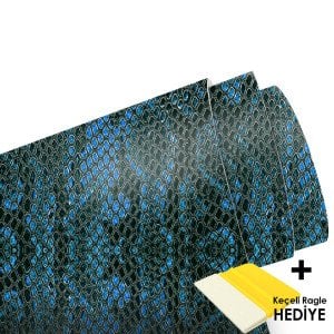 Blue Snake Metrelik Araç Kaplama Folyosu (Laminasyonlu)