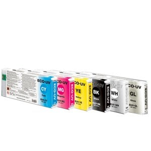 Eco UV Ver 2,3 220cc C/M/Y/K/WH/GL Mürekkep