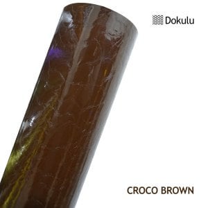 CROCO BROWN DERİ GÖRÜNÜM (Dokulu)