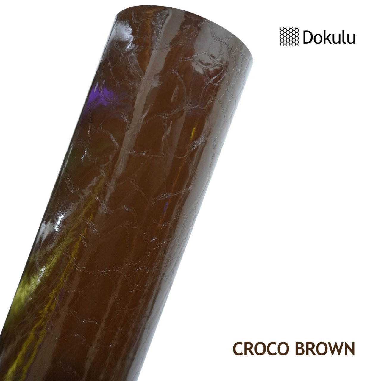 CROCO BROWN DERİ GÖRÜNÜM (Dokulu) 152cm x 1m