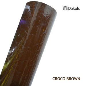 CROCO BROWN DERİ GÖRÜNÜM (Dokulu) 152cm x 1m