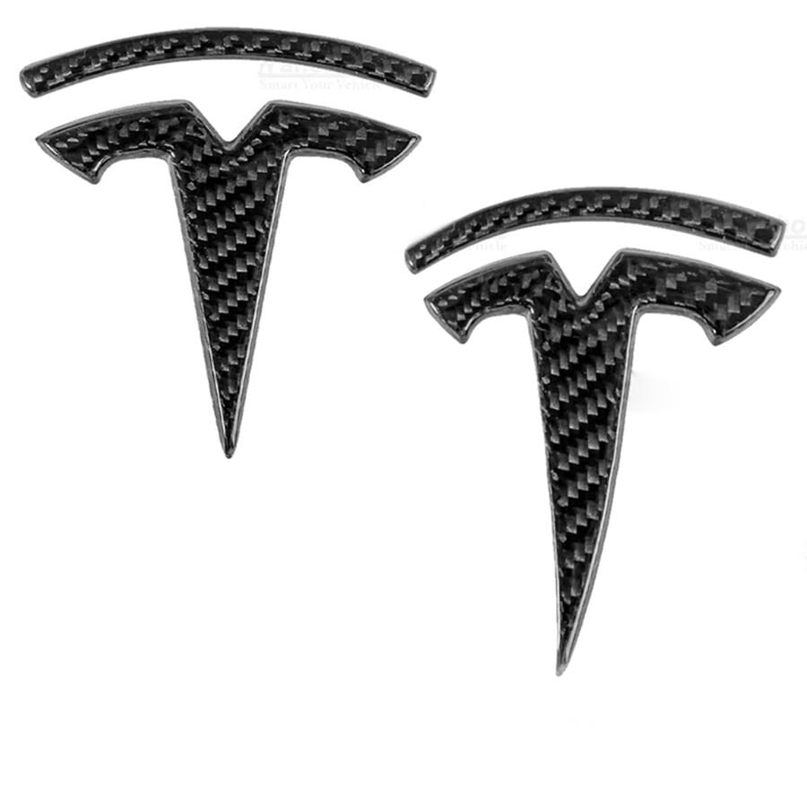 TESLA MODEL Y ORJİNAL PARLAK KARBON LOGO