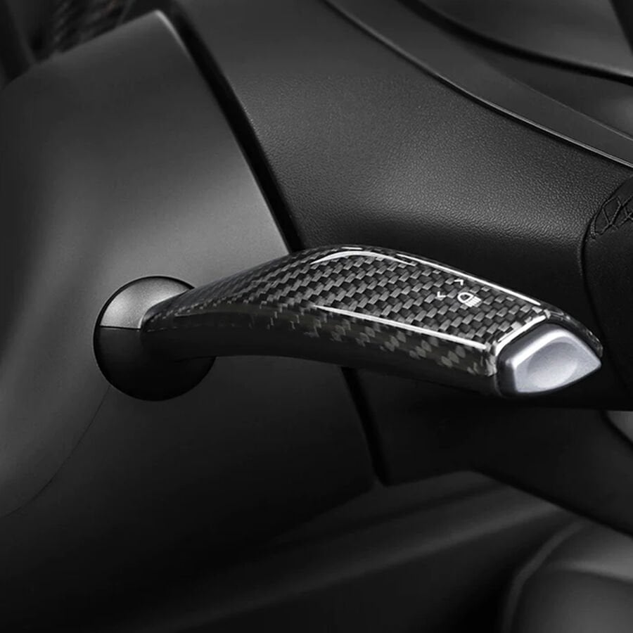 TESLA MODEL Y ORJİNAL PARLAK KARBON SİNYAL KOLU