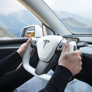 TESLA MODEL Y BEYAZ DERİ YOKE DİREKSİYON